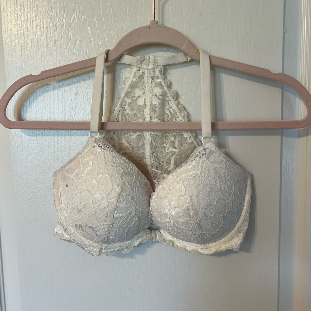 White Racerback Push-up Bra